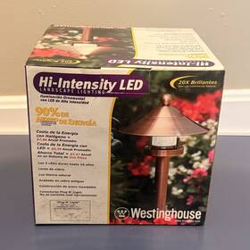 Westinghouse 426011-65p Hi-intensity Led Pathway Light Antique Copper 12v Stainless Glass