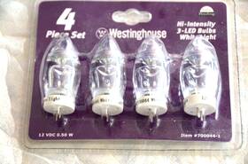 Westinghouse 756233678966 12v 0.5w Low Voltage Landscape Light Bulb - 4 Piece White