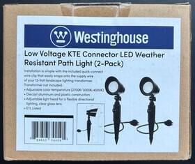 Westinghouse 884617744591 2 Pack Kte Connector Led Weather Resistant Path Light