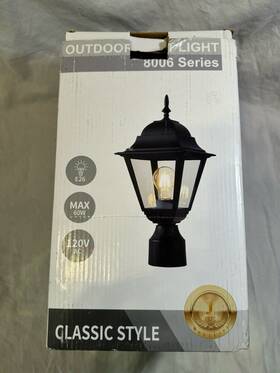 Wb8006 Windben Outdoor Post Light Lamp Fixture Lantern With Pier Mount Base