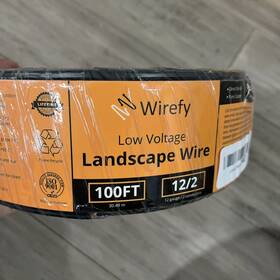 2-conduct Wirefy 857409007341 12/2 Low Voltage Landscape Lighting Copper Wire 12-gauge 100ft