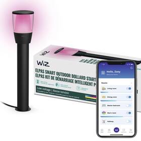 Wiz Connected 046677604639 Elpas Bollard Smart Wifi Outdoor Led Path Light Starter Kit With Alexa