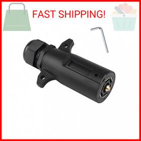 Woftd 695790571023 7 Pin Trailer Plug With Waterproof Seal Point Wiring Replacement