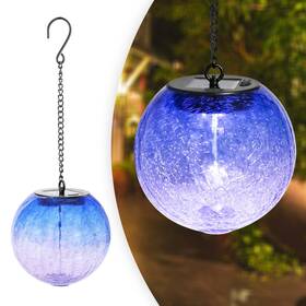 Xg5003990b Wonder Solar Hanging Lights Outdoor Lanterns Decorative Cracked Glass