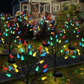 Xgcmdc-1 X-giftkey Christmas Outside Decorations Solar Pathway Lights-2pack 40led Multi-colored