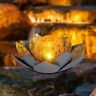 X002jpcqtn Waitmin Outdoor Garden Solar Lights Amber Crackle Glass Globe Lotus