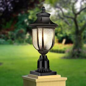 St-ting-l1529 Xangqan Dusk To Dawn Outdoor Post Lights Light Hardwired 120v With Pier Mount Base