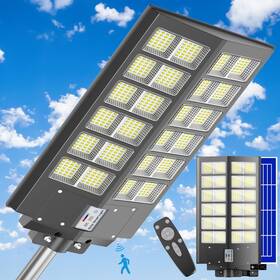 Nxbc24 Xcqmhf Solar Street Light Dusk To Dawn 6000w 600000lm 7000k Brightness Ip67 Water
