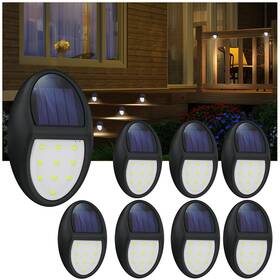 870sl Xinree 8 Pack Outdoor Fence Solar Lights Ip68 Waterproof Step Lamps For Porc