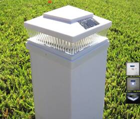 Xiongs Trading 548951651656 Plastic White 5 X Outdoor Led 78lumens Solar Post Cap Light Pack Of 6