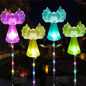 Ymm0013 Xkyqsy 4 Pack Solar Angel Lights Outdoor Multi Color Changing Decorative Led