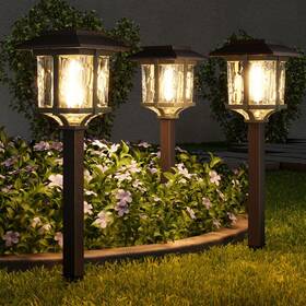 Hw-6163b-06 Xmcosy Solar Outdoor Lights Waterproof Ip65 Solarpowered Garden/yard/pathway Wit
