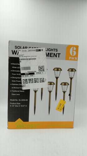 Sl-0204-06 Xmcosy Outdoor Solar Lights Waterproof - 6 Pack