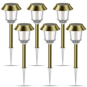 Sl-1802-06-br Xmcosy Solar Pathway Lights Waterproof - 6 Pack Outdoor 10-40