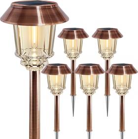 Sl-1802-06 Xmcosy Solar Pathway Lights Outdoor - 6 Pack Garden 10-40 Lm D