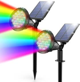 Xtgtp 726084398375 Solar Color Spot Lights Outdoor 21 Leds Changing I