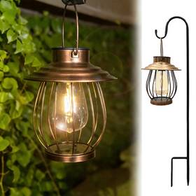 Fg202134 Xuwen Solar Lanterns Outdoor Waterproof - Hanging Lantern With Shepherds Ho