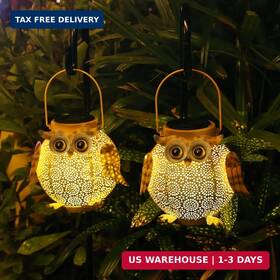 Xxoasis 768681097541 2 Pack Hanging Solar Lanterns - Garden Light Waterproof Metal Decorative L