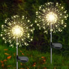 Yftyd00012 Yaafen 2 Solar Garden Lights Outdoor Pack 120 Led Twinkling Firework Decorat