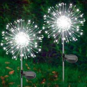 Yftyd00013 Yaafen Solar Garden Lights Outdoor 2 Pack 120 Led Twinkling Firework Decorat