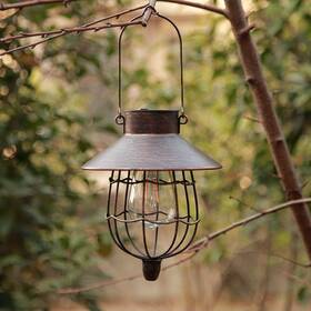 221835 Yakii 2 Pack Solar Lantern Hanging Waterproof Outdoor Metal Lamp With Warm Wh