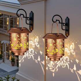 Mtd-108 Yamodoor Mother Day Gifts For Mom Solar Lantern Outdoor Waterproof Metal Butterfly Decor