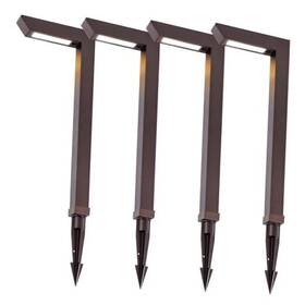 Yankon 822985545822 Energetic Low Voltage Led Landscape Light Aluminum 4 Count Pack Of 1 Brown