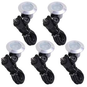 11dcl001-warm-5.v1 Yescom 5pc Deck Garden Malls Landscape Warm White Led Lights Low Voltage Waterproof