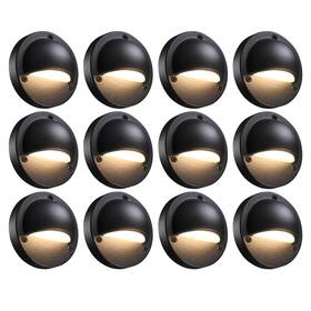 11dcl006-12pcs-warm Yescom 12v Led Deck Lights Outdoor Garden Patio Path Step Fence Lamp Warm White 12 Pack