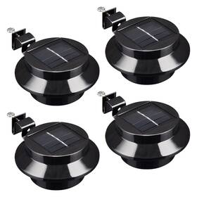 Yescom 767571315185 Led Solar Gutter Light Waterproof Outdoor Garden Fence Wall Lights Black 4pcs