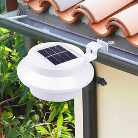 Ys-slp-11-004 Yessources Led Solar Power Gutter Light Outdoor Security Fence With Bracket White