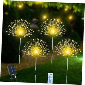Yf0003 Yifan Solar Garden Lights Outdoor Waterproof Total 480 Led 4 Pack Warm White