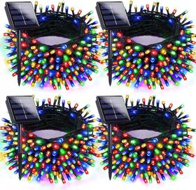 Yihaiyang 445034737790 4pk Multi-colored Solar Christmas Lights Outdoor Waterproof 400 Led 132 Ft Sola