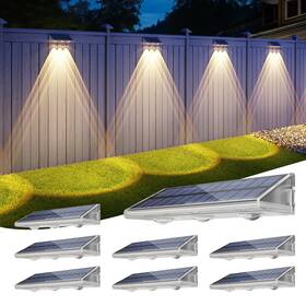 B0fh51nsf2 Yilaie Solar Fence Lights Outdoor 3000k/4500k/6500k 3 Mode Ip67 Waterproof Fenc