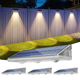 6500khigh Yilaie El-sjw-04 Solar Fence Lights Outdoor-ip67 Waterproof 3000k/4500k/6500khigh Brigh