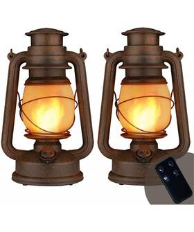 Yinuo Candle 645569580657 Led Vintage Lantern Flickering Flame Indoor/outdoor Hanging Decorations Lant