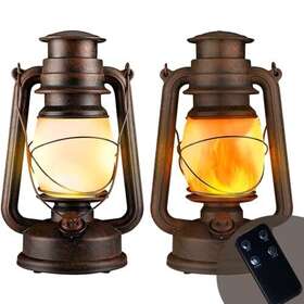 Yinuo Light 793740109835 Dancing Flame Led Vintage Lantern Outdoor Hanging Plastic Operated W
