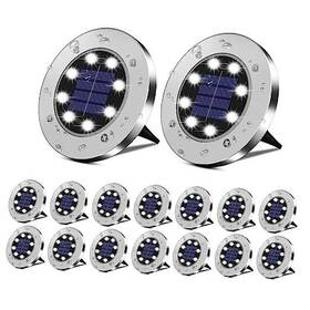 Warm16 Yiwu Jufeng Lighting Electric Co. Ltd. Solar Ground Lights 16pack Garden Outdoor Waterproof Pathway Bright In-gr