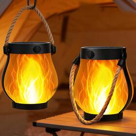 Yqus-dl001 Yomistar Solar Lanterns Outdoor Waterproof 2 Pack Hanging Lantern With Flicker Inch