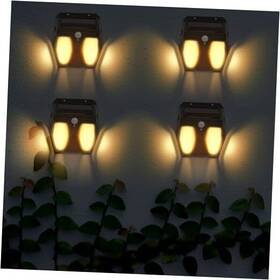 Yongfa 762283965789 Solar Wall Lights Dual Bulbs Outdoor Dusk To Dawn Motion Sensor 4 Pack-2