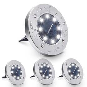 Yooumoga 746957376552 4 Pack Solar Ground Lights Waterproof In-ground Outdoor Landsca
