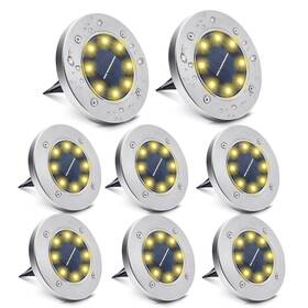 Yooumoga 746957376583 8 Pack Solar Ground Lights Led Waterproof In-ground Outdoor Landsca
