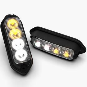 4led-aw Youstar-light 4led-a Amber White Led Strobe Lights 4-led Sync Feature Aluminum Thick Style Surface