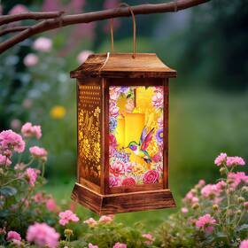 Lzdl-lkbl5 Yulloyello Lanterns Outdoor Metal Glass Waterproof Garden Decor 2-pack