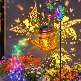 Xsh432 Yulloyello Solar Watering Can Lights Fairy Hanging Lanterns Outdoor Gardening Gifts Fo