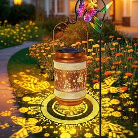 Yy-dl-butterfly-1p Yulloyello Butterfly Solar Lanterns Outdoor Waterproof With Shepherd Hook Birthday Gifts F