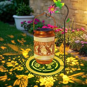 Yy-dl-hummingbird-1p Yulloyello Hummingbird Solar Lanterns Outdoor Waterproof With Shepherd Hook Birthday Gi