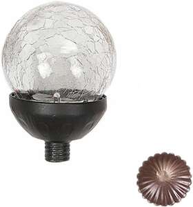Yunjackeydz 783926182431 Solar Powered Glass Ball Accessories - For Wind Spinner Bronze