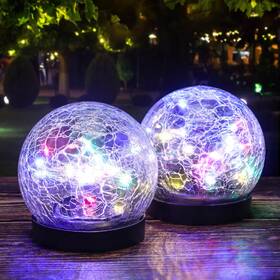Tyn-qd-rgb1 Yunsheng Garden Solar Lights Outdoor Waterproof Cracked Glass Globe Led