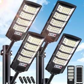 Tl-155-4 Yusist 4 Pack Solar Street Lights Outdoor Waterproof 20000lm 6500k Led Motion